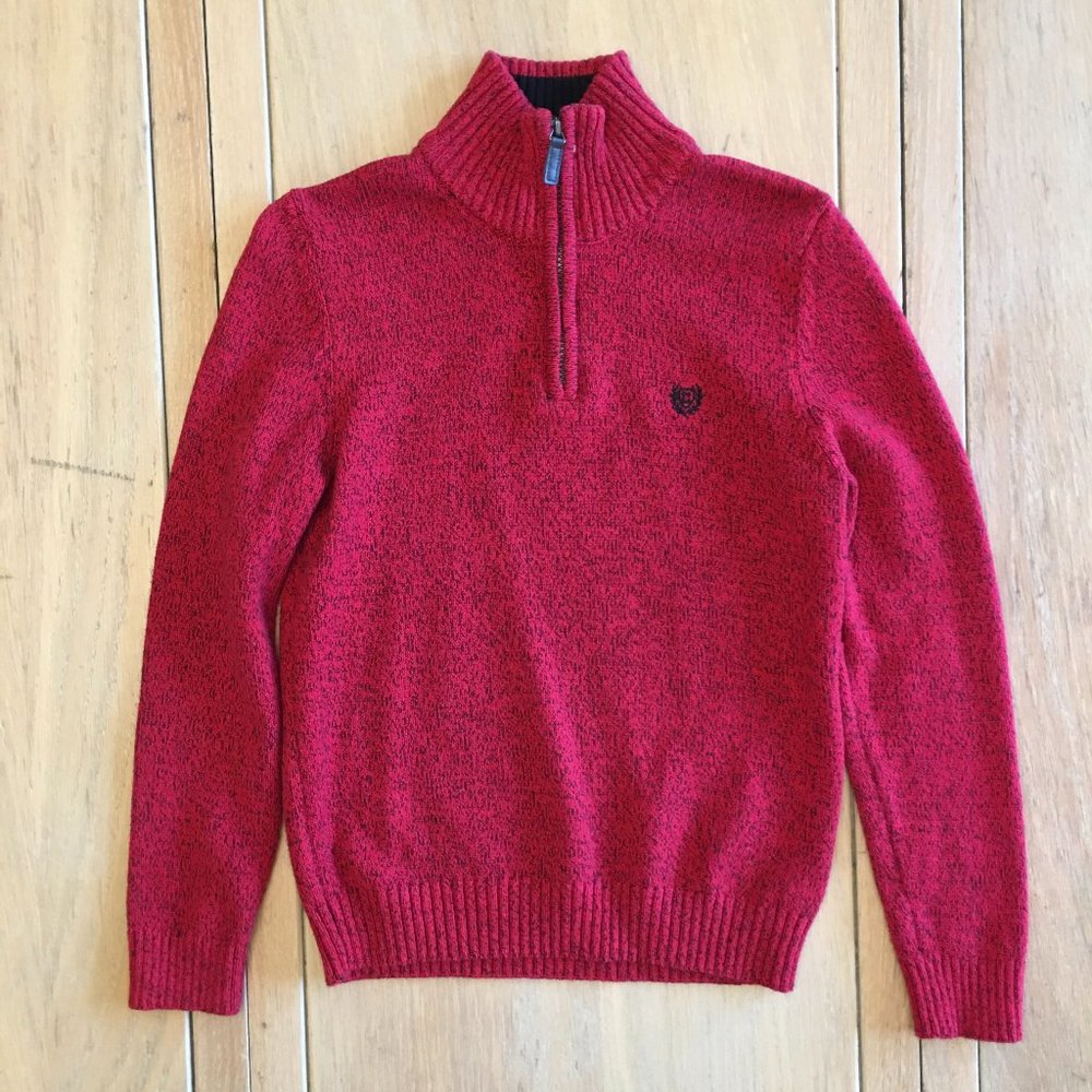 Chaps Red Quarter-Zip Sweater, Boys Medium (10/12)